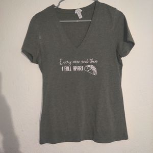 Every now and then I fall apart taco shirt grey custom bella Canvas